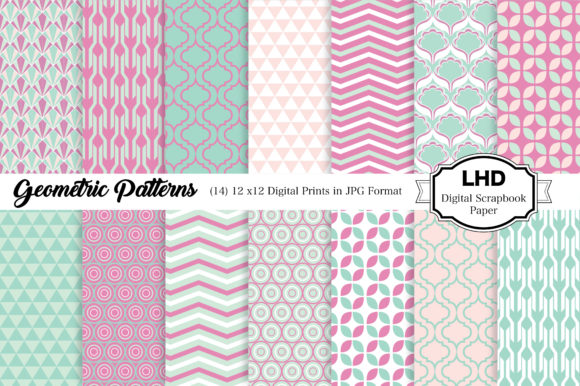 Download Digital Paper Geometric Scrapbook Paper - Geometric scrapbook paper Collection