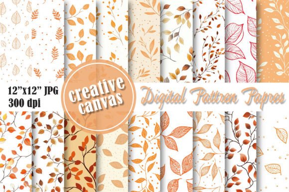 Download Autumn Leaves Seamless Pattern Bundle - Leaves seamless pattern Collection