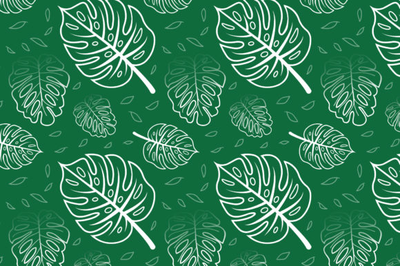 Download Monstera Leaves Seamless Pattern White - Premium Resources