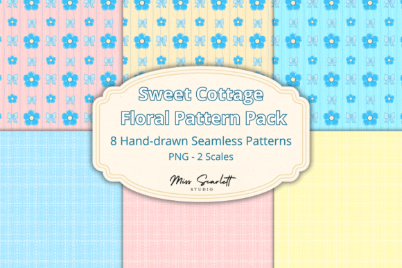 Download Sweet Cottage Floral Pattern Pack PNG - Premium Resources