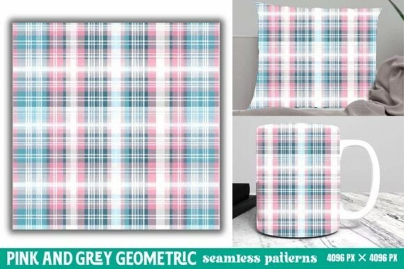 Download Pink and Grey Geometric Digital Paper - Premium Resources