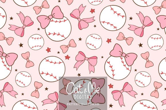 Download Coquette Girly Baseball Pattern - Premium Bundle