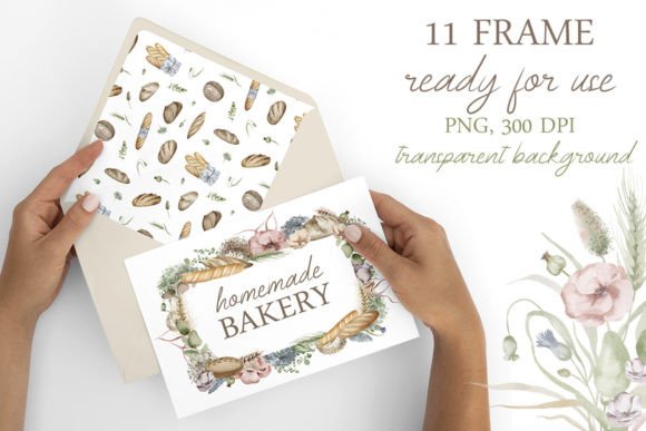 Download Handmade Bakery Frames - PNG, 300 DPI - 300 dpi Collection