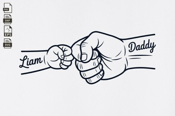 Download Father's Day Fist Bump Set, Dad Fist Bum - Father Collection
