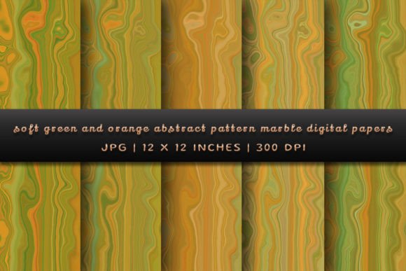 Download Soft Green and Orange Abstract Marble - Soft green Collection